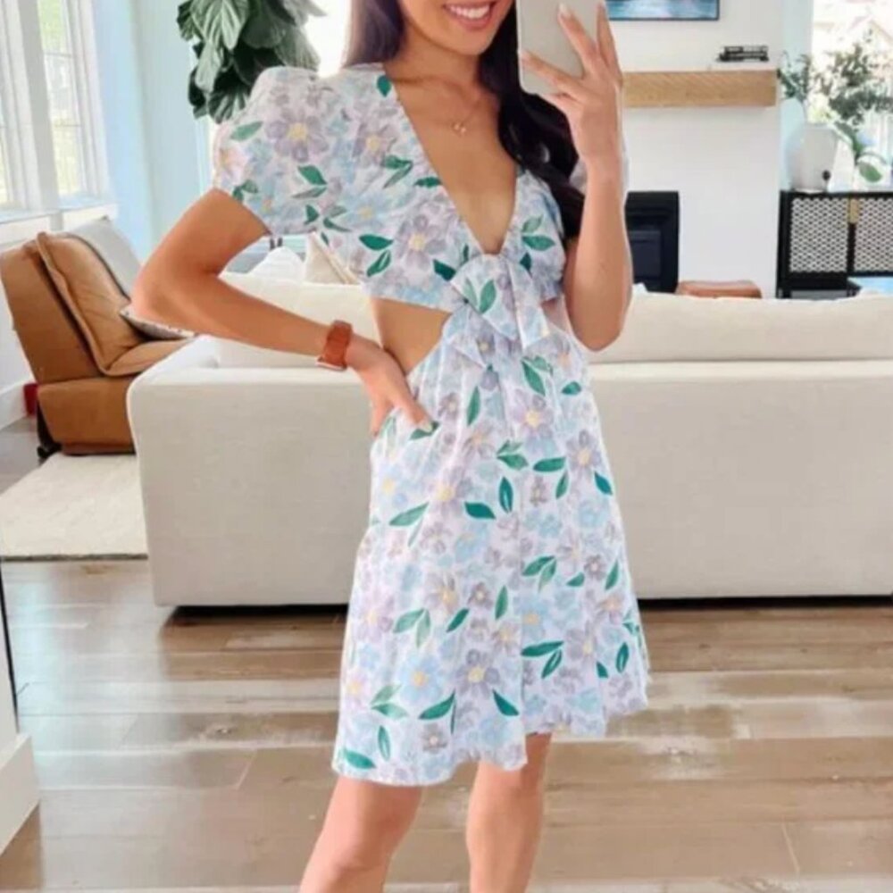 Petal & Pup Adanna Tie Front Mini Dress
